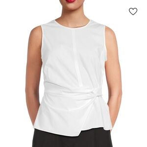 DKNY
​Sleeveless Side-Knot Cotton Top